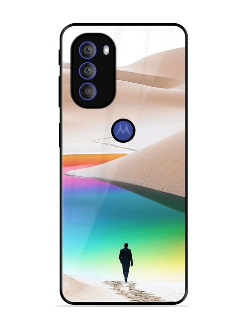 Desert Dreams Glossy Soft Edge Case for Motorola Moto G71 (5G) Chachhi