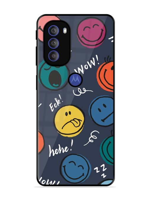 Emoticon Parade Glossy Soft Edge Case for Motorola Moto G71 (5G) Chachhi