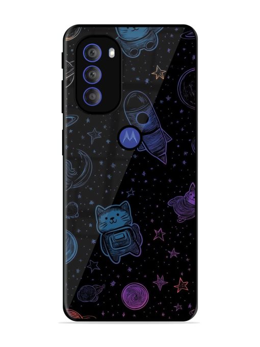 Cosmic Cat Chaos Glossy Soft Edge Case for Motorola Moto G71 (5G) Chachhi