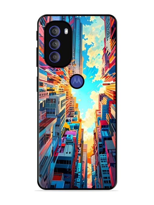 Skyward City Glossy Soft Edge Case for Motorola Moto G71 (5G) Chachhi