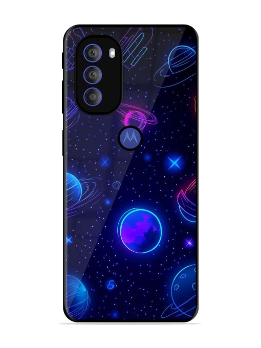 Neon Cosmos Glossy Soft Edge Case for Motorola Moto G71 (5G) Chachhi