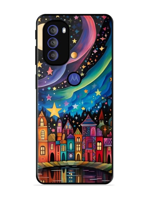 Starlit Village Glossy Soft Edge Case for Motorola Moto G71 (5G) Chachhi