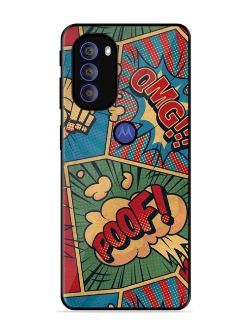 Comic Book Chaos Glossy Soft Edge Case for Motorola Moto G71 (5G) Chachhi