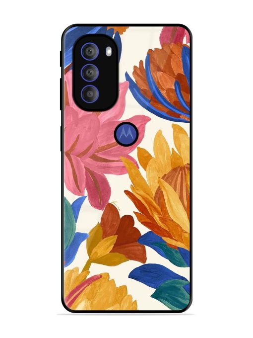 Blooming Tapestry Glossy Soft Edge Case for Motorola Moto G71 (5G) Chachhi