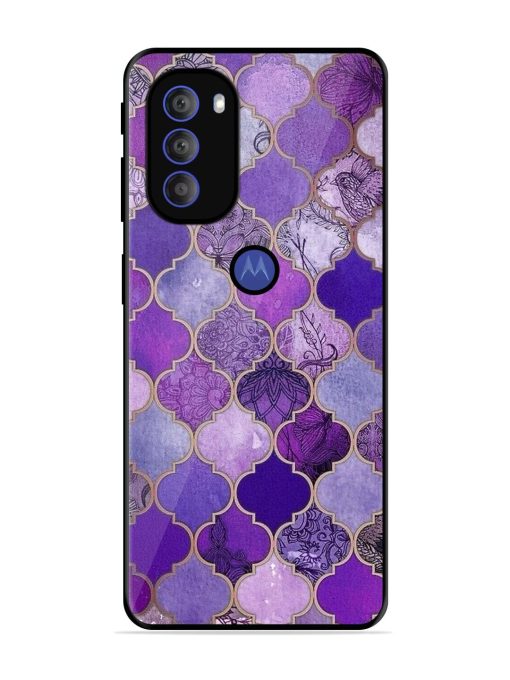 Purple Mosaic Magic Glossy Soft Edge Case for Motorola Moto G71 (5G) Chachhi