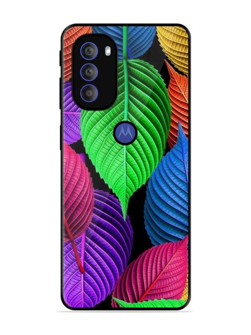 Rainbow Leaf Symphony Glossy Soft Edge Case for Motorola Moto G71 (5G) Chachhi