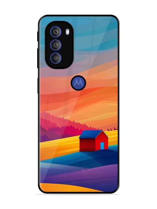 Sunset Solitude Glossy Soft Edge Case for Motorola Moto G71 (5G) Chachhi