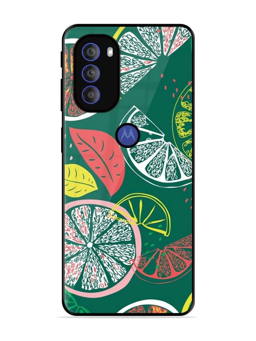 Citrus Symphony Glossy Soft Edge Case for Motorola Moto G71 (5G) Chachhi