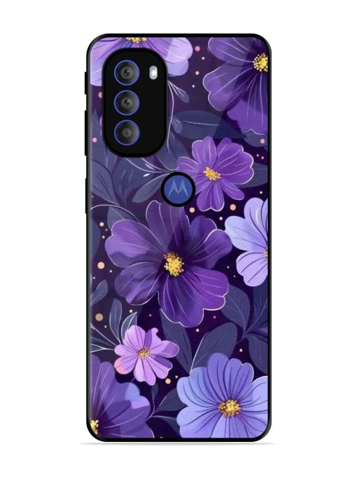 Purple Paradise Glossy Soft Edge Case for Motorola Moto G71 (5G) Chachhi