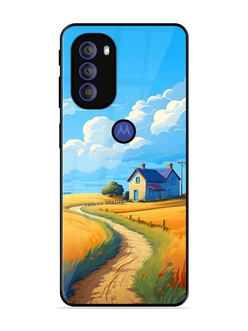 Countryside Cottage Glossy Soft Edge Case for Motorola Moto G71 (5G) Chachhi