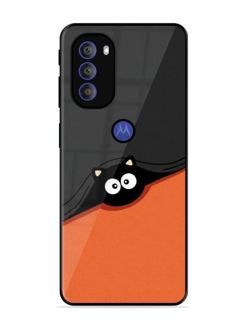 Peek-A-Boo Kitty Glossy Soft Edge Case for Motorola Moto G71 (5G) Chachhi