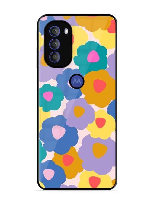 Flower Power Glossy Soft Edge Case for Motorola Moto G71 (5G) Chachhi