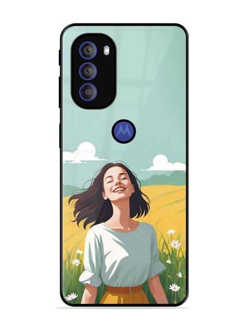 Girl Graffiti Glossy Soft Edge Case for Motorola Moto G71 (5G) Chachhi