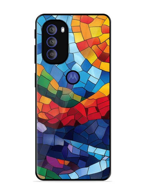 Mosaic Sunset Glossy Soft Edge Case for Motorola Moto G71 (5G) Chachhi