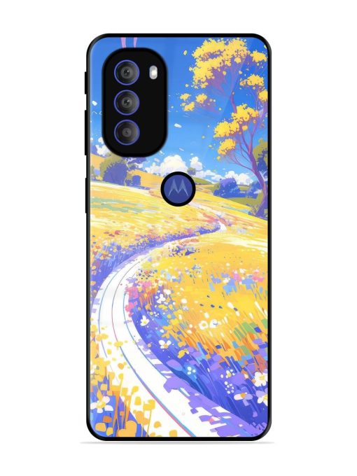 Vibrant Spring Meadow Glossy Soft Edge Case for Motorola Moto G71 (5G) Chachhi