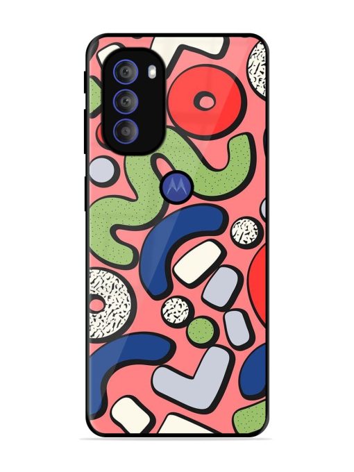 Groovy Geometric Shapes Glossy Soft Edge Case for Motorola Moto G71 (5G) Chachhi