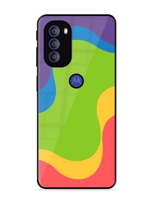 Wavy Rainbow Wonderland Glossy Soft Edge Case for Motorola Moto G71 (5G) Chachhi