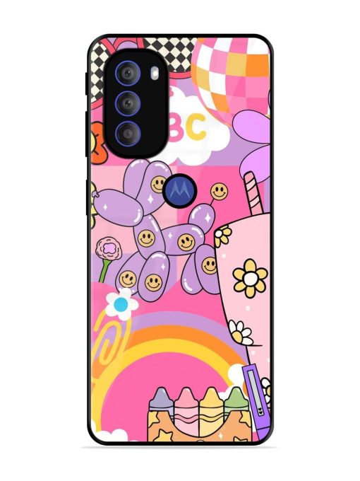 Whimsical Y2K Chaos Glossy Soft Edge Case for Motorola Moto G71 (5G) Chachhi