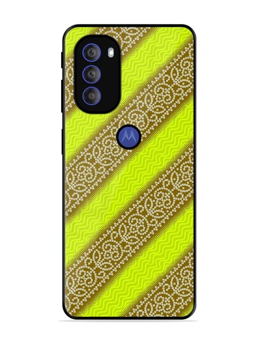 Golden Bandana Bliss Glossy Soft Edge Case for Motorola Moto G71 (5G) Chachhi