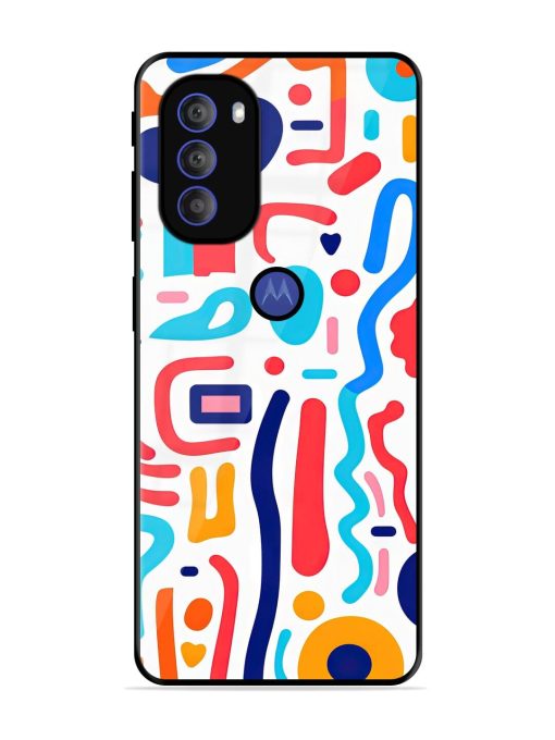 Whimsical Doodle Chaos Glossy Soft Edge Case for Motorola Moto G71 (5G) Chachhi