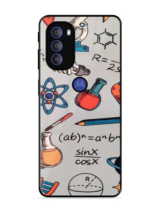 Science Doodle Delight Glossy Soft Edge Case for Motorola Moto G71 (5G) Chachhi