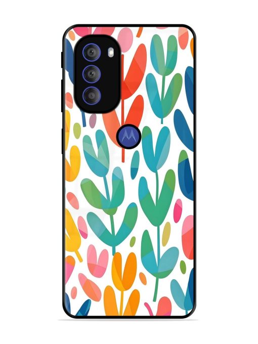 Rainbow Of Blooms Glossy Soft Edge Case for Motorola Moto G71 (5G) Chachhi