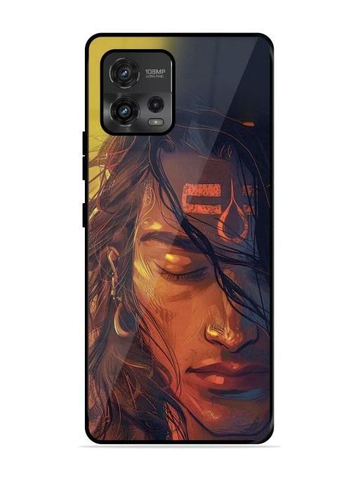 Tranquil Shiva Glossy Soft Edge Case for Motorola Moto G72 Chachhi