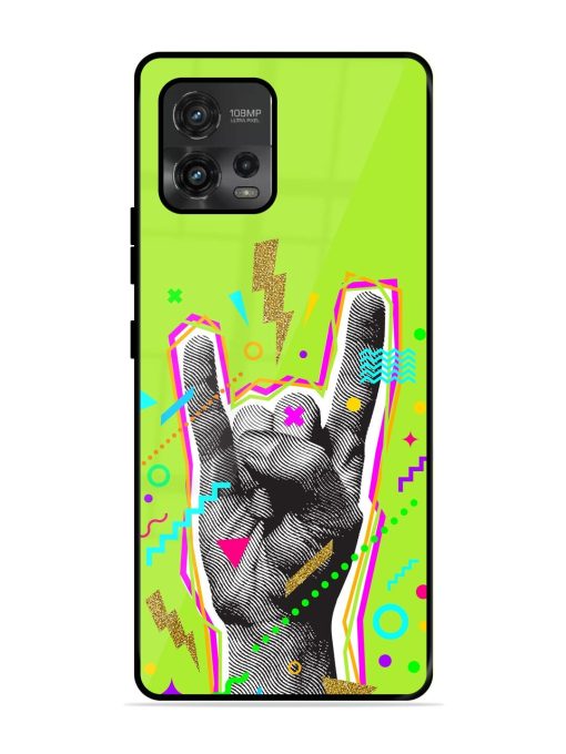 Neon Rock Glossy Soft Edge Case for Motorola Moto G72 Chachhi