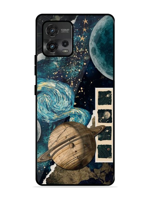 Celestial Tapestry Glossy Soft Edge Case for Motorola Moto G72 Chachhi