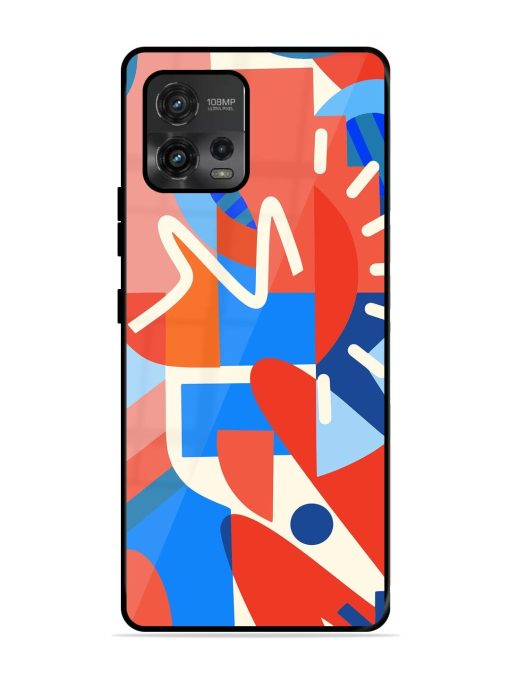 Abstract Harmony Glossy Soft Edge Case for Motorola Moto G72 Chachhi