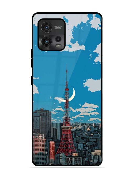 Tokyo Twilight Glossy Soft Edge Case for Motorola Moto G72 Chachhi