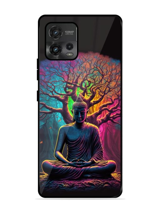 Enlightened Serenity Glossy Soft Edge Case for Motorola Moto G72 Chachhi