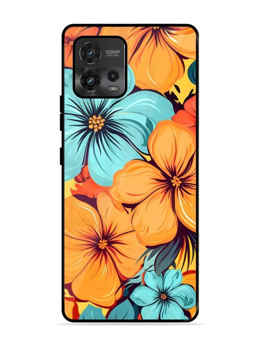 Tropical Bloom Glossy Soft Edge Case for Motorola Moto G72 Chachhi