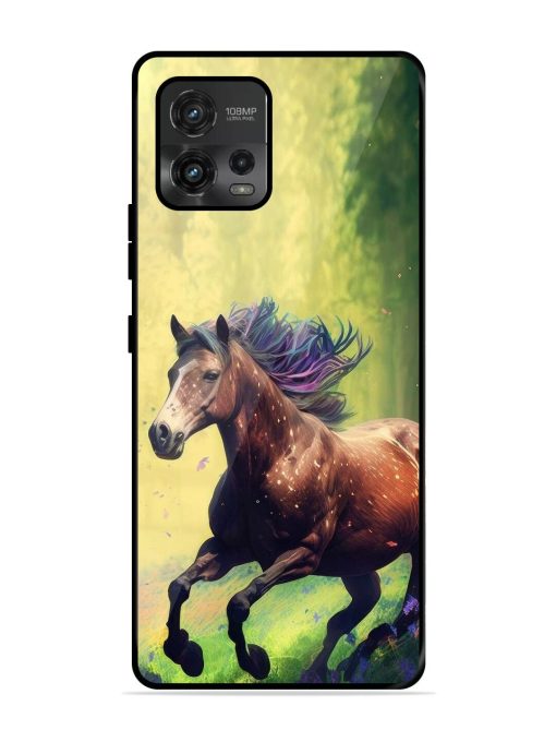 Enchanted Gallop Glossy Soft Edge Case for Motorola Moto G72 Chachhi