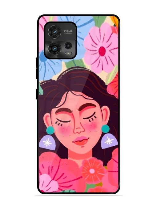 Blooming Serenity Glossy Soft Edge Case for Motorola Moto G72 Chachhi