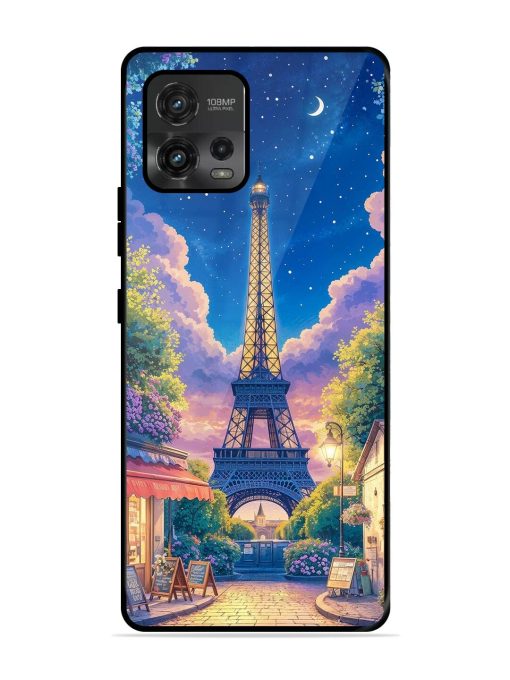 Twilight In Paris Glossy Soft Edge Case for Motorola Moto G72 Chachhi