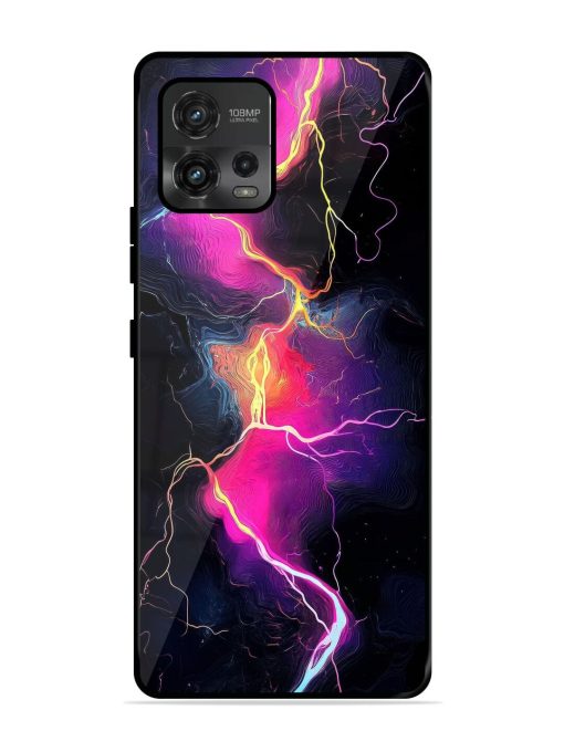 Electric Dreams Glossy Soft Edge Case for Motorola Moto G72 Chachhi