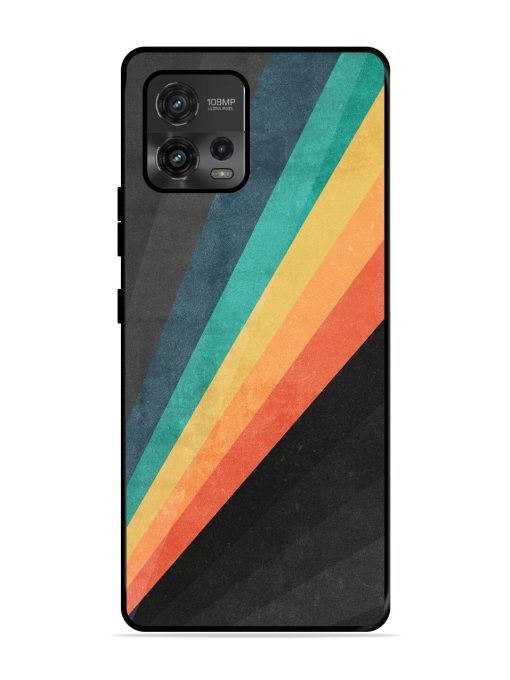 Retro Spectrum Glossy Soft Edge Case for Motorola Moto G72 Chachhi