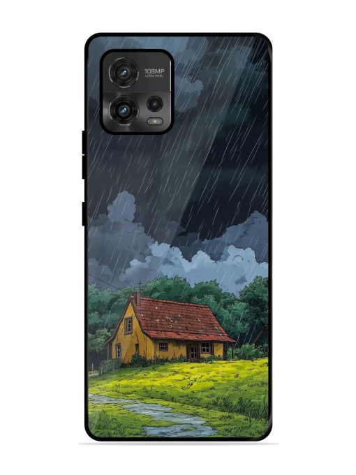 Rainy Day Retreat Glossy Soft Edge Case for Motorola Moto G72 Chachhi