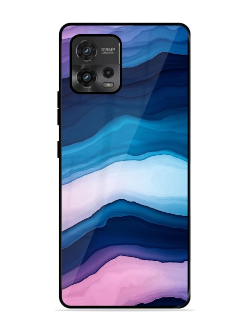 Oceanic Layers Glossy Soft Edge Case for Motorola Moto G72 Chachhi