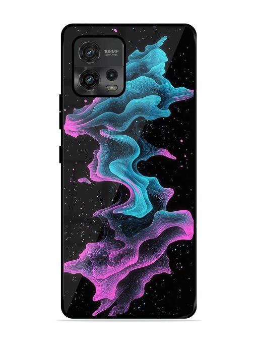 Cosmic Currents Glossy Soft Edge Case for Motorola Moto G72 Chachhi