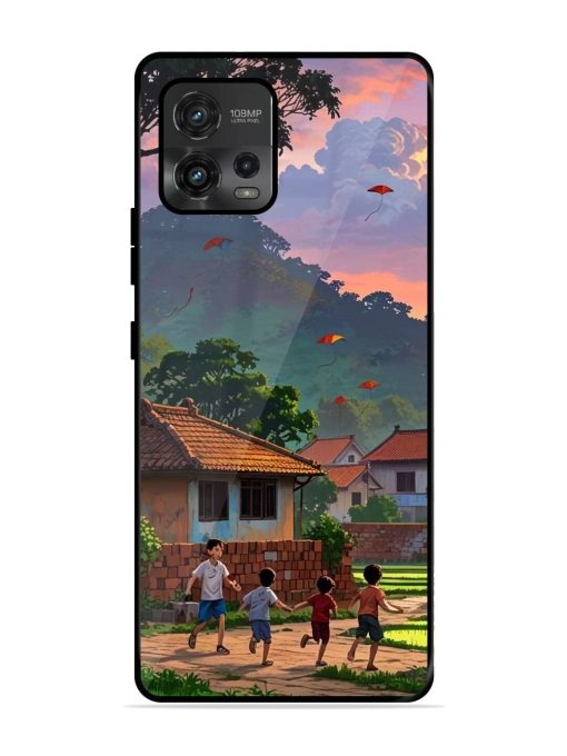 Sunset Play Glossy Soft Edge Case for Motorola Moto G72 Chachhi