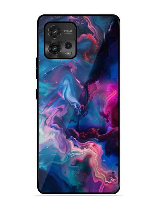 Cosmic Swirl Glossy Soft Edge Case for Motorola Moto G72 Chachhi