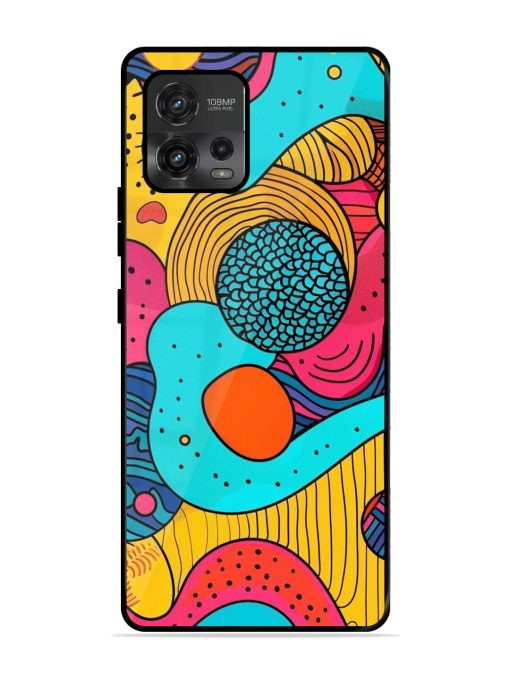 Psychedelic Patterns Glossy Soft Edge Case for Motorola Moto G72 Chachhi