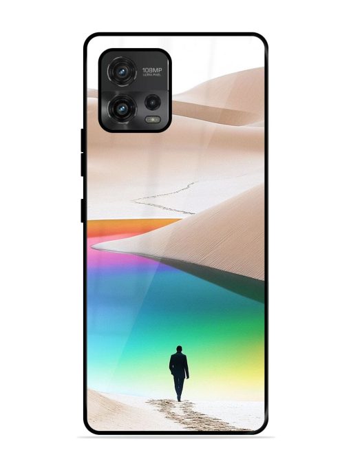 Desert Dreams Glossy Soft Edge Case for Motorola Moto G72 Chachhi