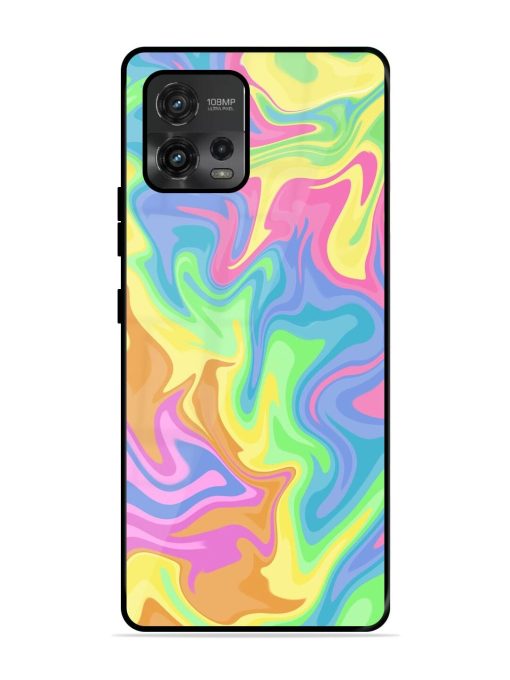 Whimsical Swirl Glossy Soft Edge Case for Motorola Moto G72 Chachhi