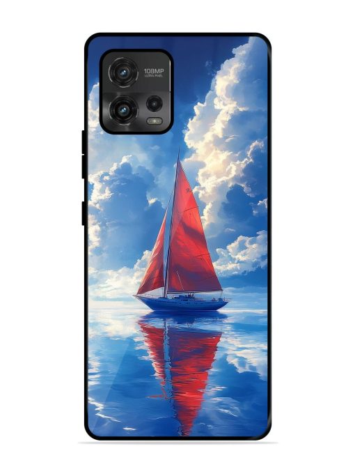 Crimson Sails Glossy Soft Edge Case for Motorola Moto G72 Chachhi