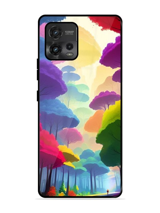 Rainbow Road Glossy Soft Edge Case for Motorola Moto G72 Chachhi