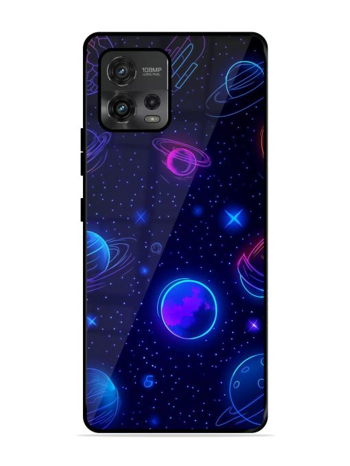 Neon Cosmos Glossy Soft Edge Case for Motorola Moto G72 Chachhi