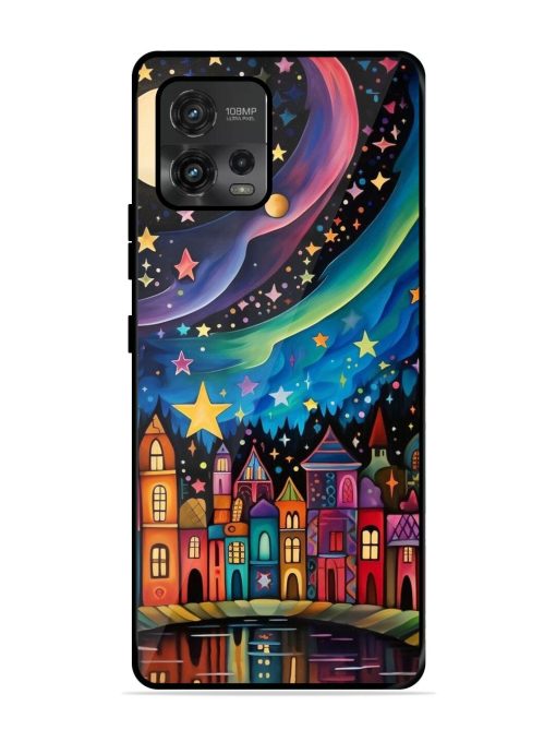 Starlit Village Glossy Soft Edge Case for Motorola Moto G72 Chachhi